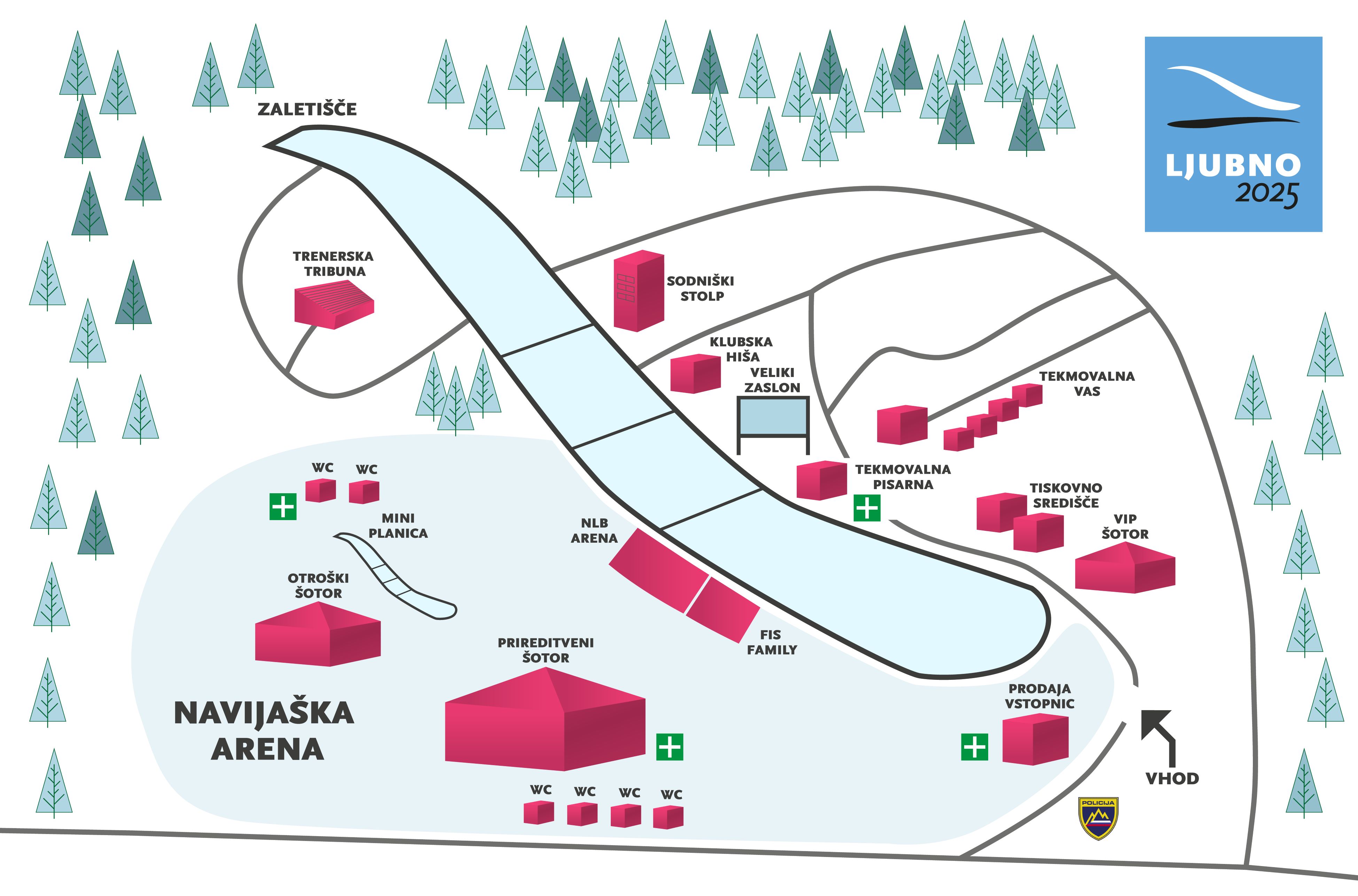 Ljubno 2025 prizorišče